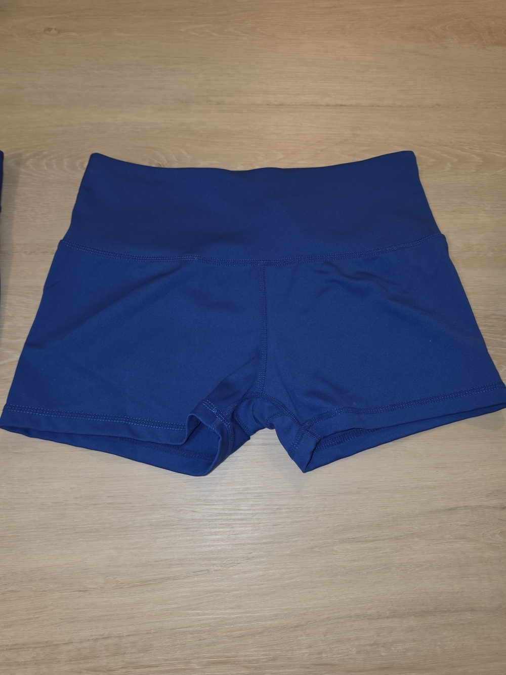 High-Rise Blue Women's Active Stretch Shorts